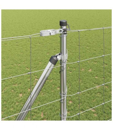 vidaXL Welded Wire Fence with Spikes 25 x 1.6 m Galvanised Steel Mesh