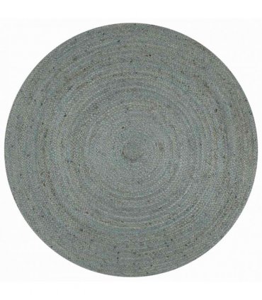 vidaXL Handmade Rug Jute Round 90 cm Olive Green