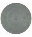 vidaXL Handmade Rug Jute Round 90 cm Olive Green