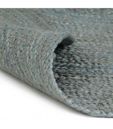 vidaXL Handmade Rug Jute Round 90 cm Olive Green