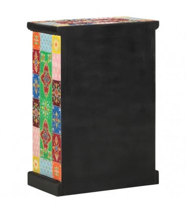 vidaXL Hand Painted Sideboard with Doors 53x30x75 cm Solid Wood Mango