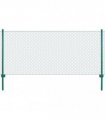 vidaXL Wire Mesh Fence with Posts Steel 25x0.5 m Green