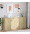 vidaXL Sideboard Sonoma Oak 160x36x75 cm Engineered Wood