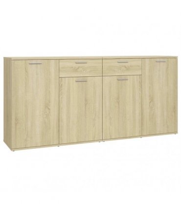 vidaXL Sideboard Sonoma Oak 160x36x75 cm Engineered Wood