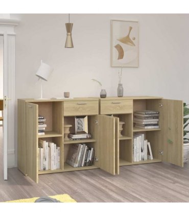 vidaXL Sideboard Sonoma Oak 160x36x75 cm Engineered Wood