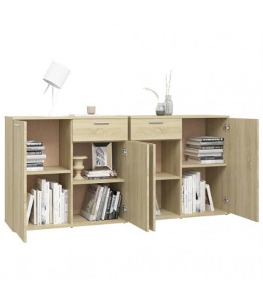 vidaXL Sideboard Sonoma Oak 160x36x75 cm Engineered Wood