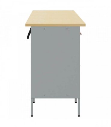 vidaXL Work Cabinet with Drawer 4 pcs Red and Grey 200 x 55 x 85 cm