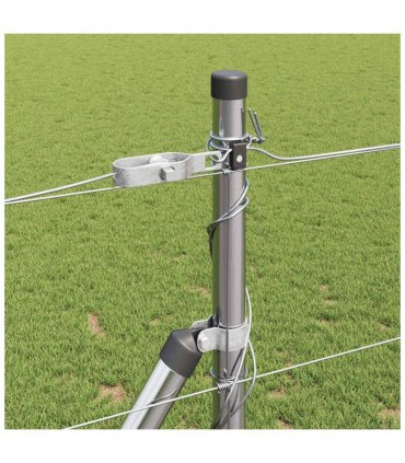 vidaXL Welded Wire Fence with Concrete Base 25 x 1.2 m Silver Mesh