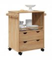 vidaXL Kitchen Trolley OTTA 59x45x80 cm Solid Wood Pine