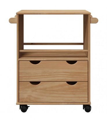 vidaXL Kitchen Trolley OTTA 59x45x80 cm Solid Wood Pine
