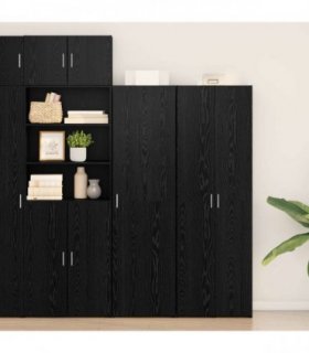 vidaXL Highboard Black Oak 50 x 42.5 x 185 cm