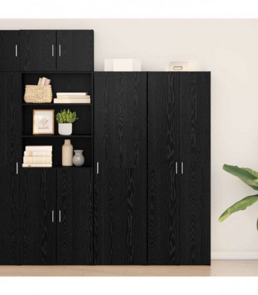 vidaXL Highboard Black Oak 50 x 42.5 x 185 cm