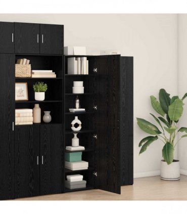 vidaXL Highboard Black Oak 50 x 42.5 x 185 cm