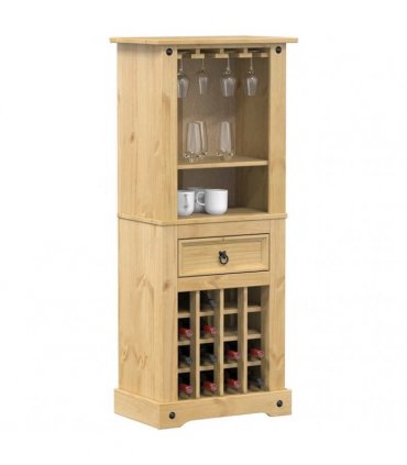 vidaXL Wine Rack Corona 56x35x134.5 cm Solid Wood Pine