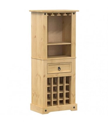 vidaXL Wine Rack Corona 56x35x134.5 cm Solid Wood Pine