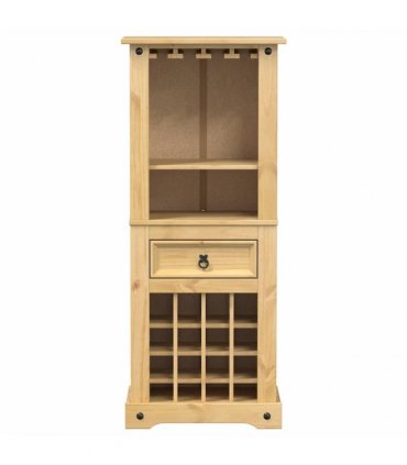 vidaXL Wine Rack Corona 56x35x134.5 cm Solid Wood Pine