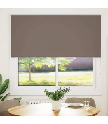 vidaXL Roller Blind Blackout Coffee 150x150 cm Fabric Width 146.6 cm Polyester