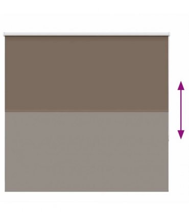 vidaXL Roller Blind Blackout Coffee 150x150 cm Fabric Width 146.6 cm Polyester