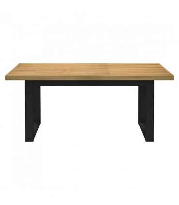 vidaXL Dining Table NOAIN U-Shaped Legs 180x90x75 cm Solid Wood Pine
