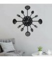 vidaXL Wall Clock with Spoon and Fork Design Black 40 cm Aluminium
