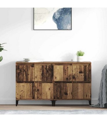 vidaXL Sideboards 2 pcs Old Wood 60 x 35 x 70 cm Engineered Wood