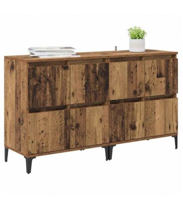 vidaXL Sideboards 2 pcs Old Wood 60 x 35 x 70 cm Engineered Wood
