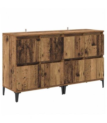 vidaXL Sideboards 2 pcs Old Wood 60 x 35 x 70 cm Engineered Wood