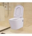 vidaXL Wall Hung Toilet Ceramic White