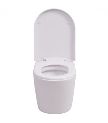 vidaXL Wall Hung Toilet Ceramic White