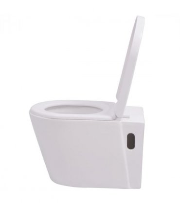vidaXL Wall Hung Toilet Ceramic White