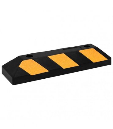 vidaXL Reflective Parking Blocks 2 pcs 56x15x10 cm Rubber