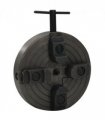 vidaXL 4 Jaw Wood Chuck with M18 Connection Steel Black 150x63 mm