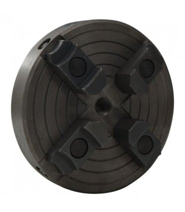 vidaXL 4 Jaw Wood Chuck with M18 Connection Steel Black 150x63 mm