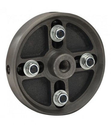 vidaXL 4 Jaw Wood Chuck with M18 Connection Steel Black 150x63 mm