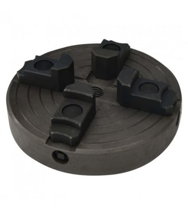 vidaXL 4 Jaw Wood Chuck with M18 Connection Steel Black 150x63 mm