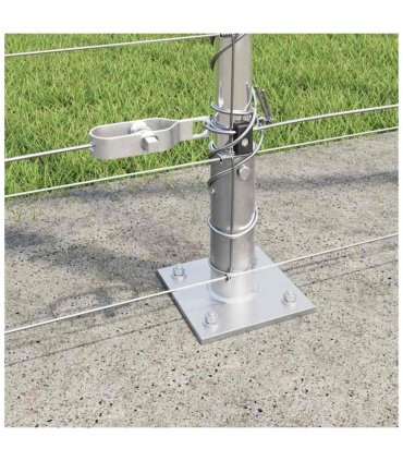 vidaXL Welded Wire Fence with Concrete Base 50 x 1.5 m Silver Mesh
