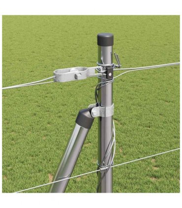 vidaXL Welded Wire Fence with Concrete Base 50 x 1.5 m Silver Mesh