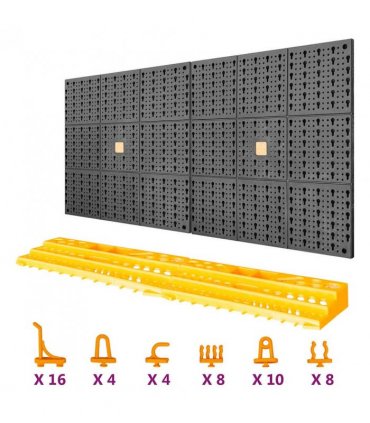 vidaXL Tool Wall 500x1000 mm 50 Hooks PP