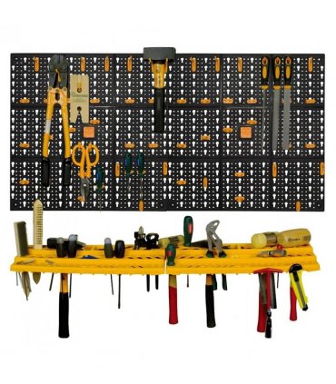 vidaXL Tool Wall 500x1000 mm 50 Hooks PP