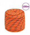 vidaXL Boat Rope Orange 18 mm 100 m Polypropylene
