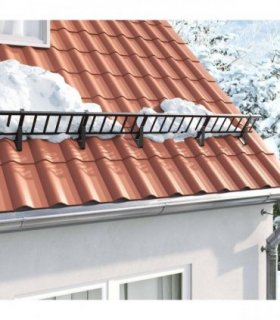 vidaXL Snow Guard Support 6 pcs Black 29.5 x 3 x 34.5 cm Steel