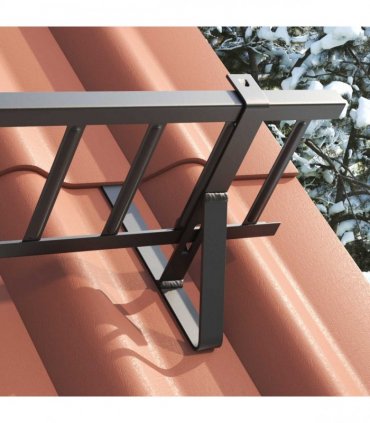 vidaXL Snow Guard Support 6 pcs Black 29.5 x 3 x 34.5 cm Steel