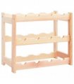 vidaXL Wine Rack for 12 Bottles Pinewood