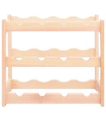 vidaXL Wine Rack for 12 Bottles Pinewood
