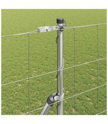 vidaXL Ground Fix Welded Wire Fence 50 x 1.5 m Galvanised Steel Silver
