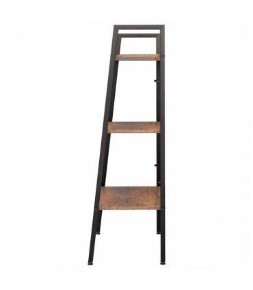vidaXL 3-Tier Standing Shelf Dark Brown and Black 56x35x108 cm