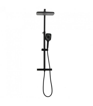 vidaXL Dual Head Shower Set with Mixer and Hose Black Brass