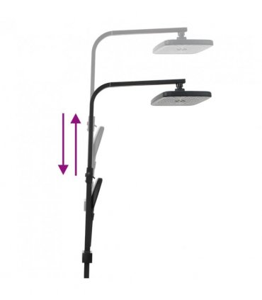 vidaXL Dual Head Shower Set with Mixer and Hose Black Brass