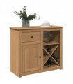 vidaXL Sideboard with Drawer PANAMA 93x40x80 cm Solid Wood Pine