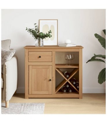 vidaXL Sideboard with Drawer PANAMA 93x40x80 cm Solid Wood Pine